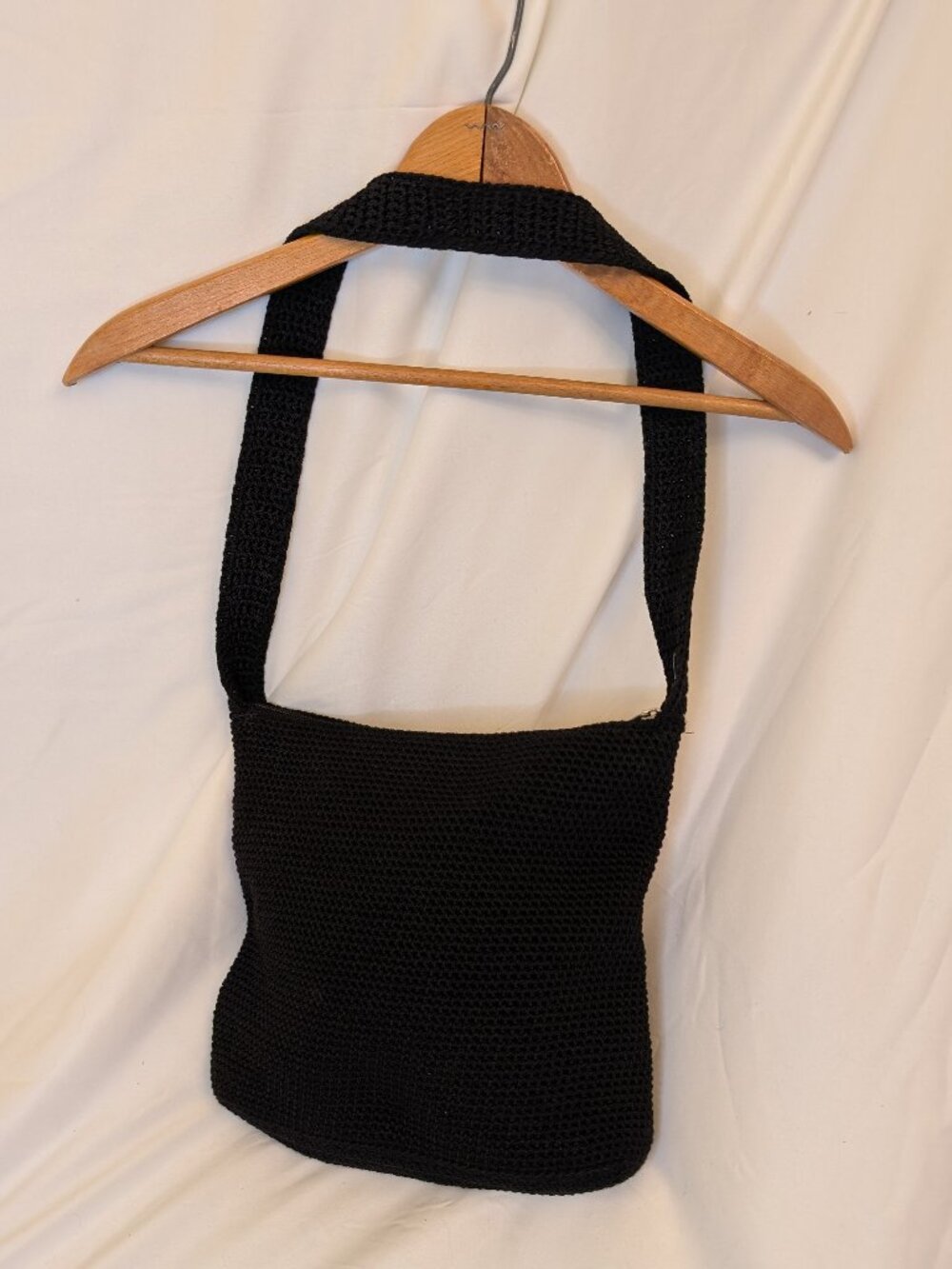 the Sak Crotchet Nylon Black Crossbody Bag